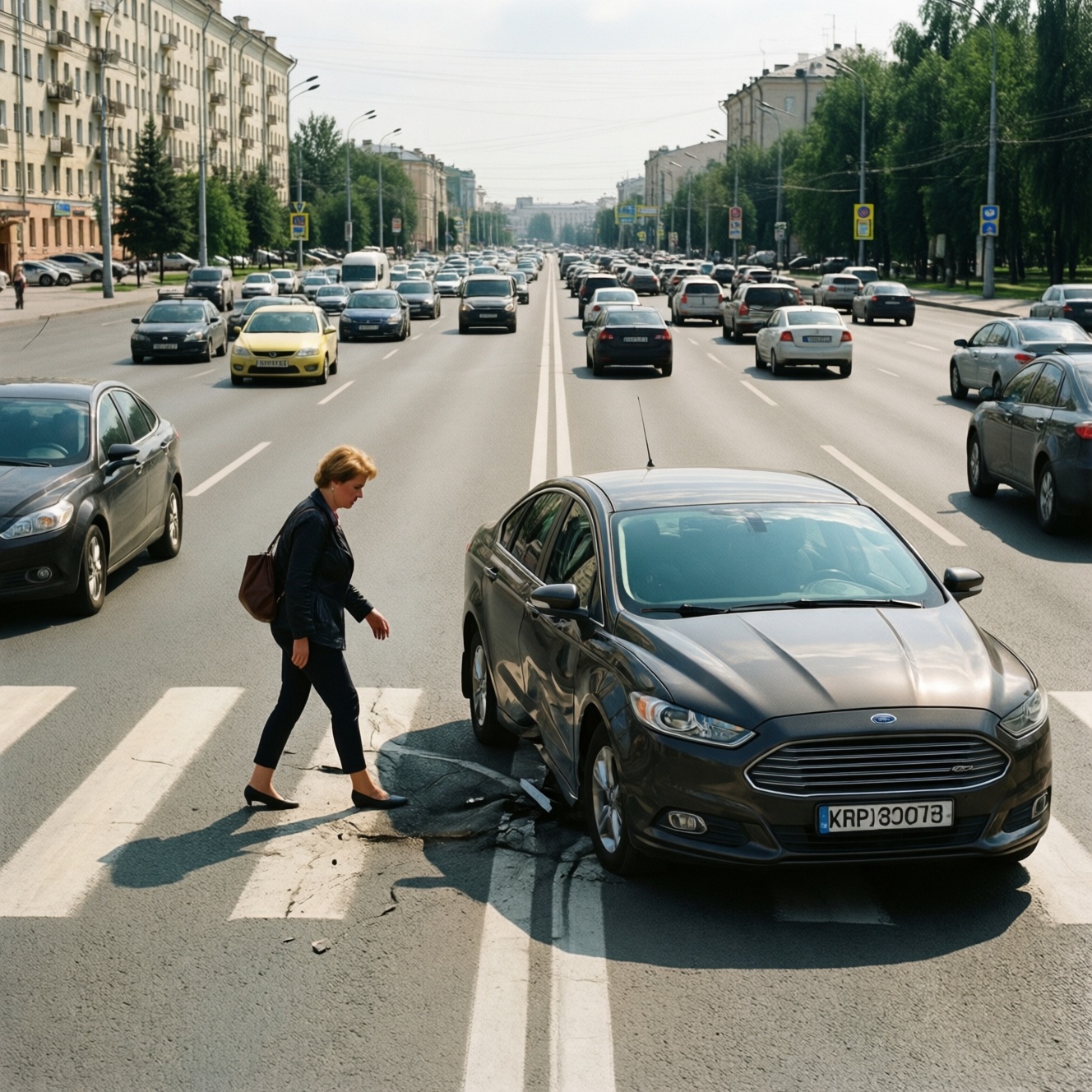 В Минске ford сбил женщину, перебегавшую шестиполосную улицу Ленина В Минске ford сбил женщину, перебегавшую шестиполосную улицу Ленина